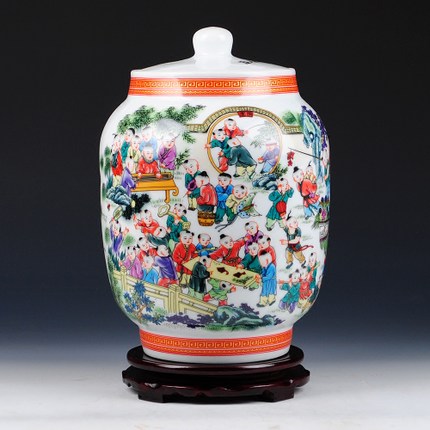 Jahrriesnge porcelain of 100 children storage jar cna0039 