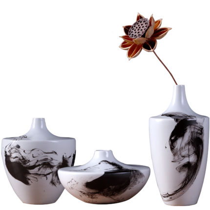 Jahrriesnge porcelain of Three pieces ink paintings cna0041 