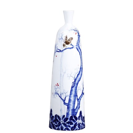 Jahrriesnge porcelain of hand painted white blue vase cna0080 