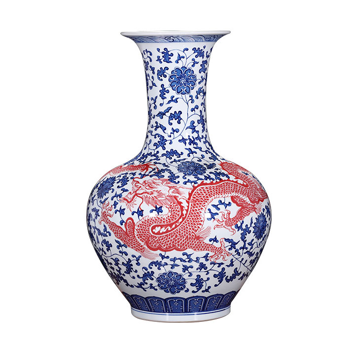 Jahrriesnge porcelain of blue dragon vase cna0089 