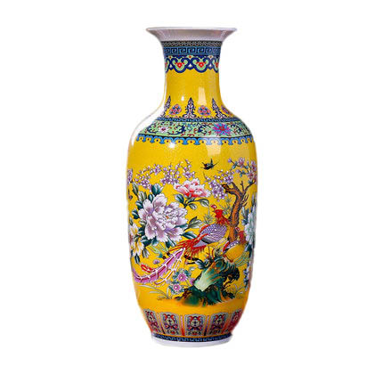 Jahrriesnge porcelain of yellow vase cna0164 