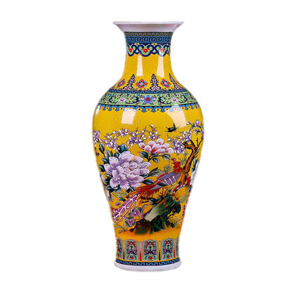 Jahrriesnge porcelain of yellow vase cna0165 