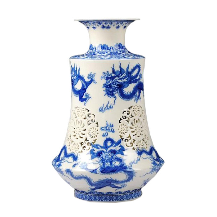 Jahrriesnge porcelain of white blue vase cna0219 