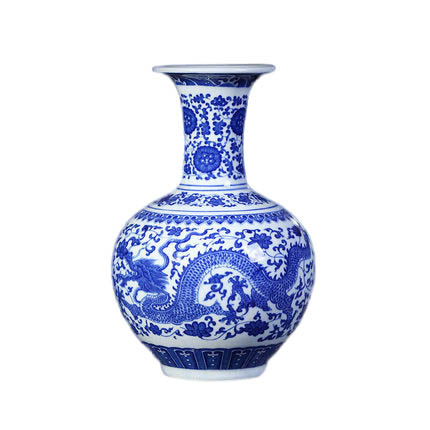 Jahrriesnge porcelain of white and blue vase cna0253 