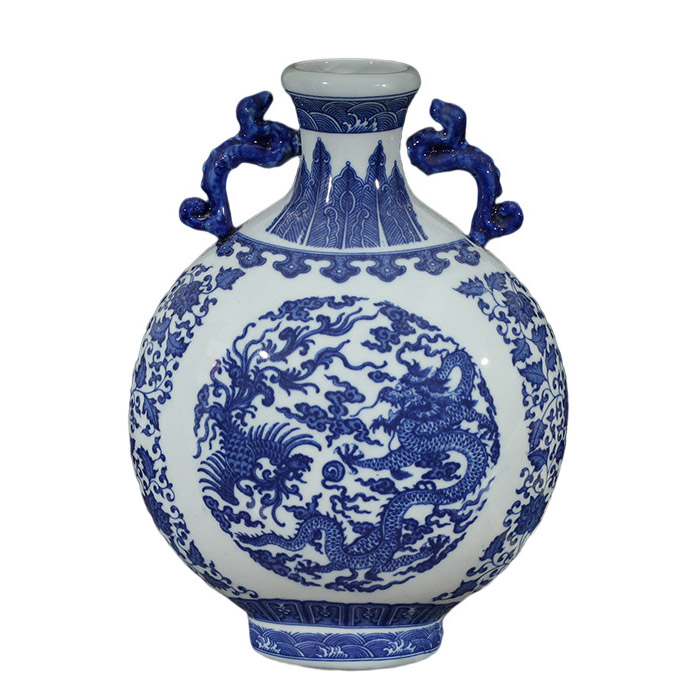 Jahrriesnge porcelain of white and blue vase cna0254 