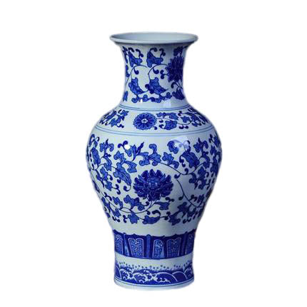 Jahrriesnge porcelain of white and blue vase cna0259 