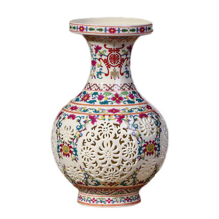 Jahrriesnge porcelain of hollow out vase cna0390 