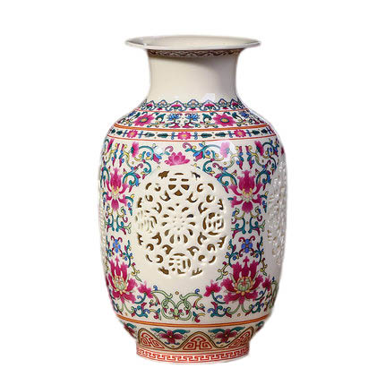 Jahrriesnge porcelain of hollow out vase cna0392 