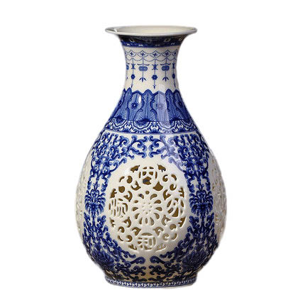 Jahrriesnge porcelain of hollow out vase cna0395 