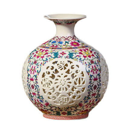 Jahrriesnge porcelain of hollow out vase cna0402 