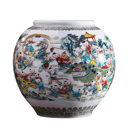 Jahrriesnge porcelain of one hundred children vase cna0455 