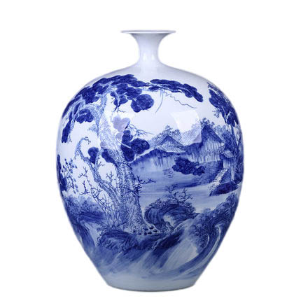 Jahrriesnge porcelain of white and blue vase cna0541 