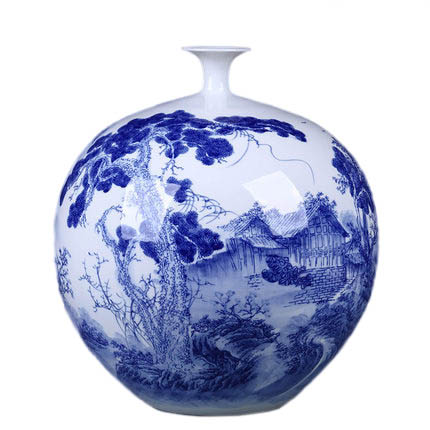 Jahrriesnge porcelain of white and blue vase cna0542 