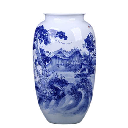 Jahrriesnge porcelain of white and blue vase cna0543 