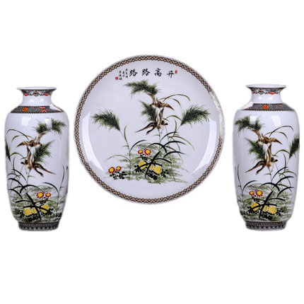 Jahrriesnge porcelain of vase set three pieces cna0570 