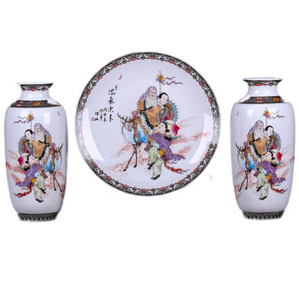 Jahrriesnge porcelain of vase set three pieces cna0572 