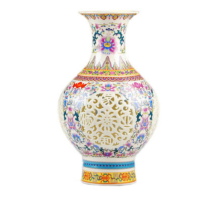 Jahrriesnge porcelain of colorful hollow vase cna0664 