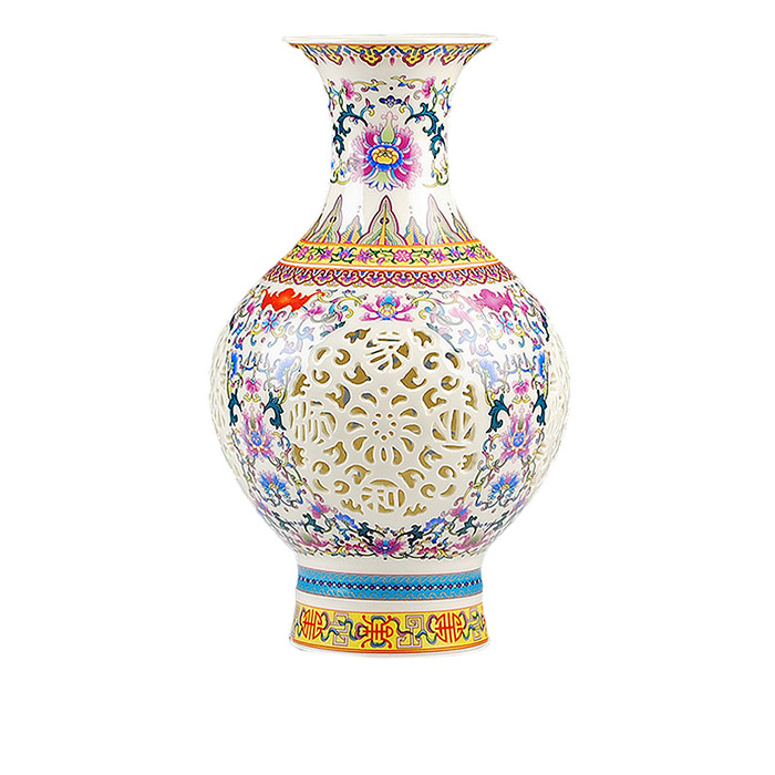 Jahrriesnge porcelain of colorful hollow vase cna0666 