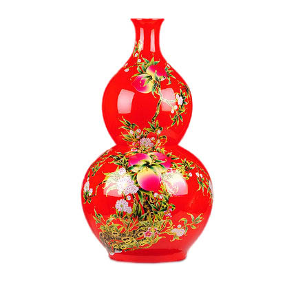 Jahrriesnge porcelain of red gourd vase cna0715 