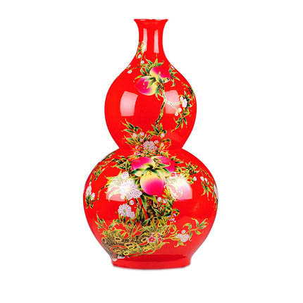 Jahrriesnge porcelain of red gourd vase cna0721 