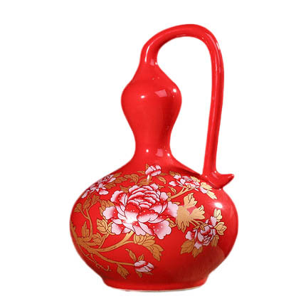 Jahrriesnge porcelain of red gourd vase cna0857 