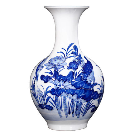 Jahrriesnge porcelain of relief lotus vase cna0898 