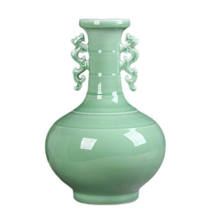 Jahrriesnge porcelain of green binaural vase cna0915 