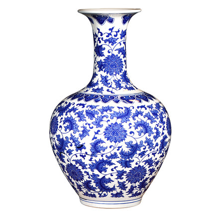 Jahrriesnge porcelain of blue and white flowers vase cna0927 