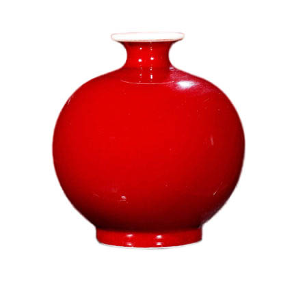 Jahrriesnge porcelain of crack glaze red vase cna0945 