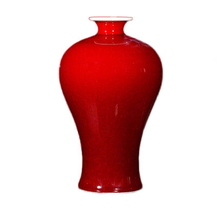 Jahrriesnge porcelain of crack glaze red vase cna0946 