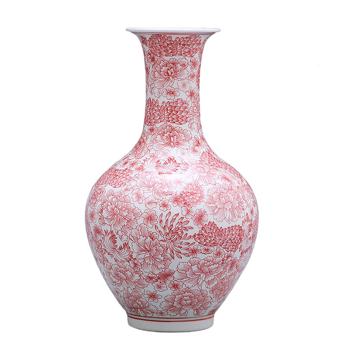 Jahrriesnge porcelain of red vase cna0954 