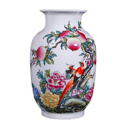 Jahrriesnge porcelain of peach vase cna0989 