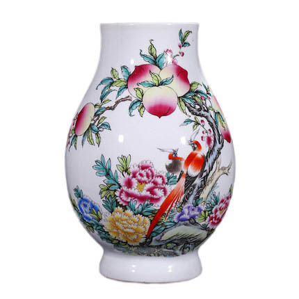 Jahrriesnge porcelain of peach vase cna0990 