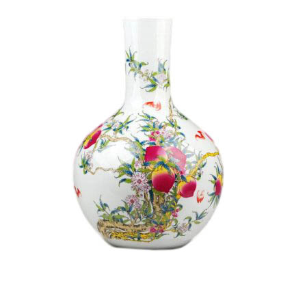 Jahrriesnge porcelain of peach vase cna0995 