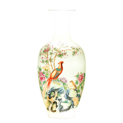 Jahrriesnge porcelain of colorful landscape vase cna1004 