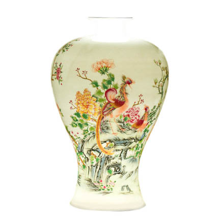 Jahrriesnge porcelain of colorful landscape vase cna1005 