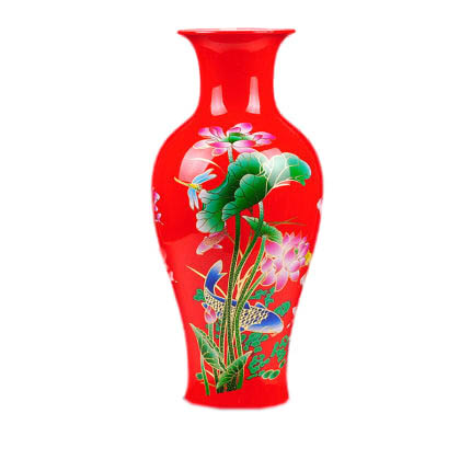 Jahrriesnge porcelain of red lotus vase cna1010 