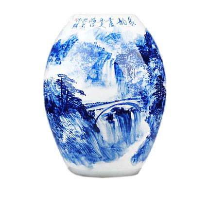 Jahrriesnge porcelain of landscape vase cna1018 