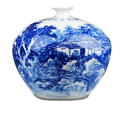 Jahrriesnge porcelain of landscape vase cna1019 