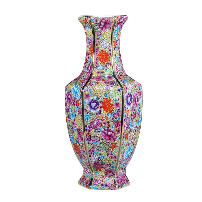 Jahrriesnge porcelain of european style enamel vase cna1041 