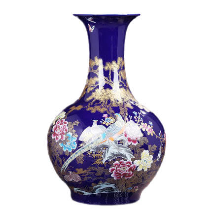 Jahrriesnge porcelain of flowers and birds vase cna1101 