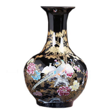 Jahrriesnge porcelain of flowers and birds vase cna1104 