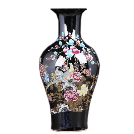 Jahrriesnge porcelain of flowers and birds vase cna1106 