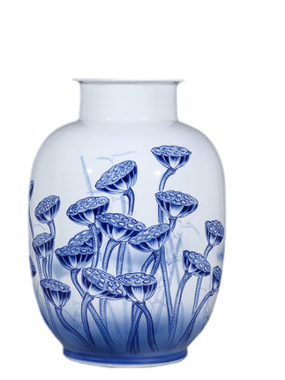 Jahrriesnge porcelain of flowers and birds vase cna1115 