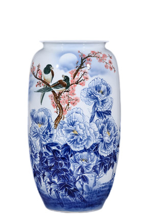 Jahrriesnge porcelain of flowers and birds vase cna1119 