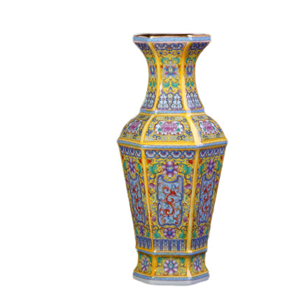 Jahrriesnge porcelain of enamel Multilateral vase cna1205 