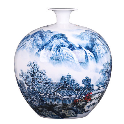 Jahrriesnge porcelain of landscape vase cna1285 