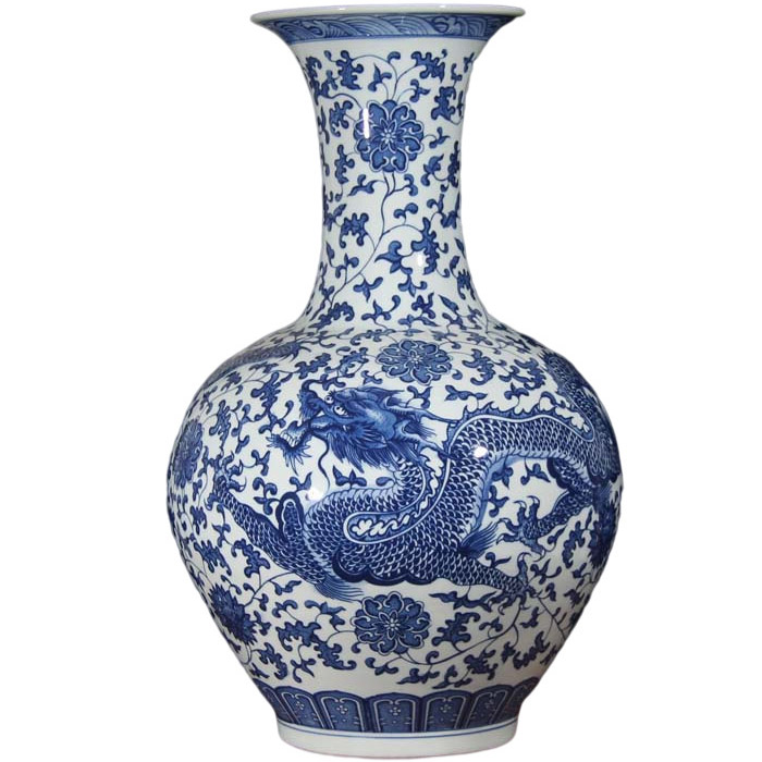 Jahrriesnge porcelain of blue dragon vase cna1287 