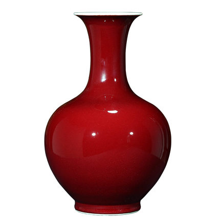 Jahrriesnge porcelain of red color glaze vase cna1345 