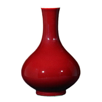 Jahrriesnge porcelain of red color glaze vase cna1347 